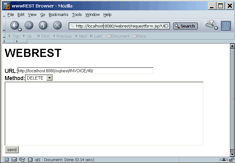 Removing an invoice using HTTP DELETE